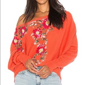 Free People Bouquet Embroidered Sweater - image 1